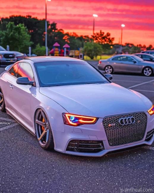 White Audi A5 Painting By Numbers Kits