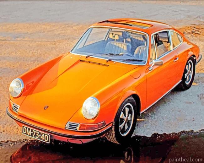 Porsche Retro Car Painting By Numbers Kits