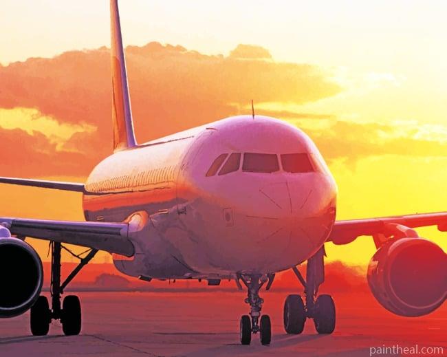 Sunset Airplane Painting By Numbers Kits