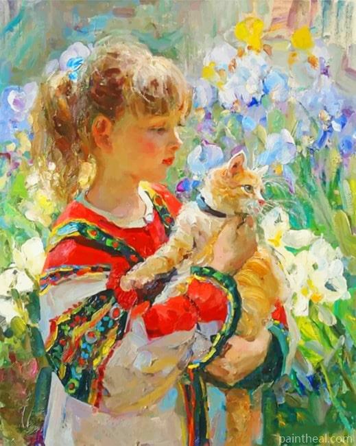 Impressionist Girl Painting By Numbers Kits