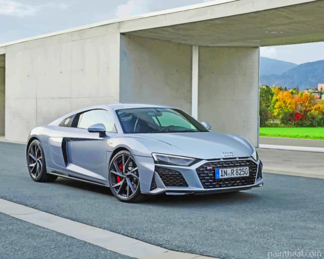 Grey Sport Audi R8 Painting By Numbers Kits