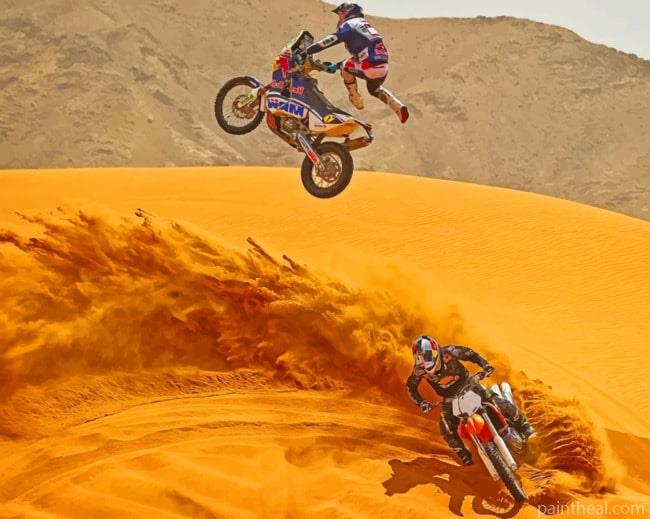 Desert Motorcycle Painting By Numbers Kits