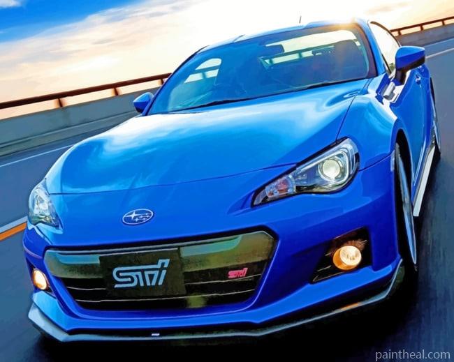 Blue Subaru Painting By Numbers Kits