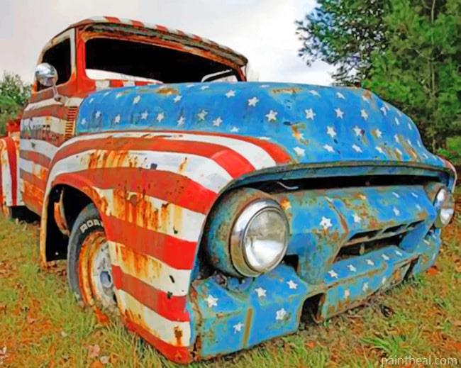 Vintage Old Truck Painting By Numbers Kits
