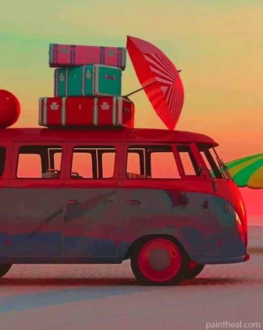 Aesthetic Vintage Trip Car Painting By Numbers Kits