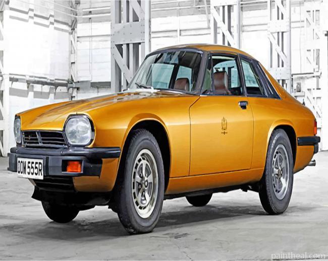 Yellow Jaguar Xjs Painting By Numbers Kits