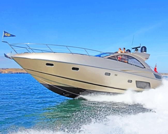 Grey Yacht Watercraft Painting By Numbers Kits