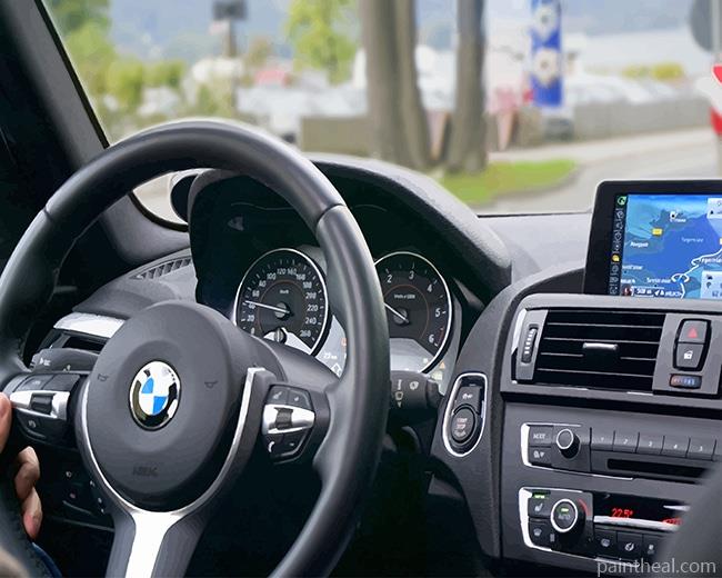 Person Driving Bmw Car Painting By Numbers Kits