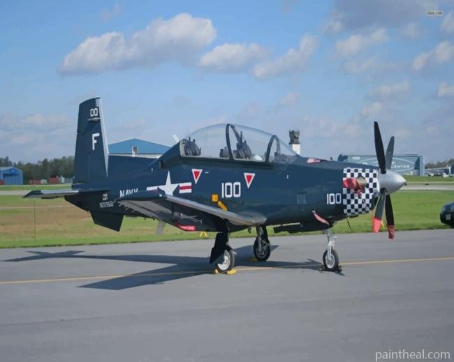 T6 Texan Jet Aircraft Painting By Numbers Kits