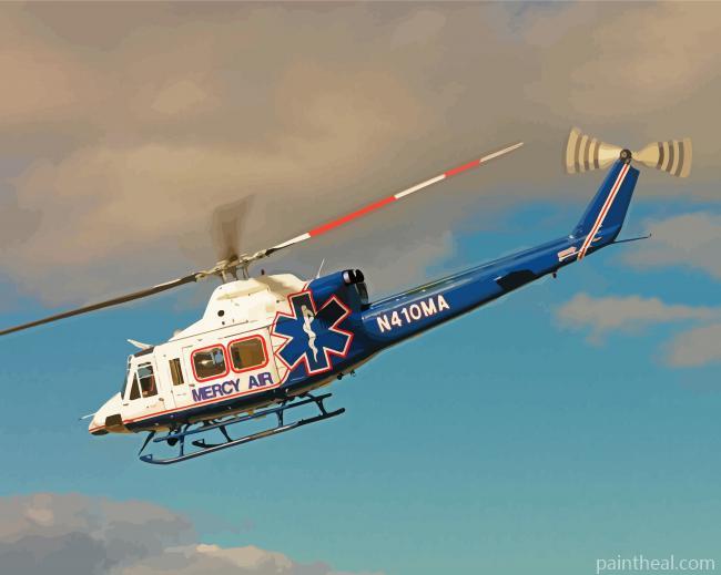Medical Helicopter Painting By Numbers Kits