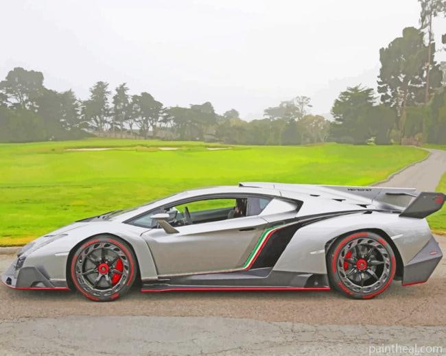 Lamborghini Veneno Car Painting By Numbers Kits