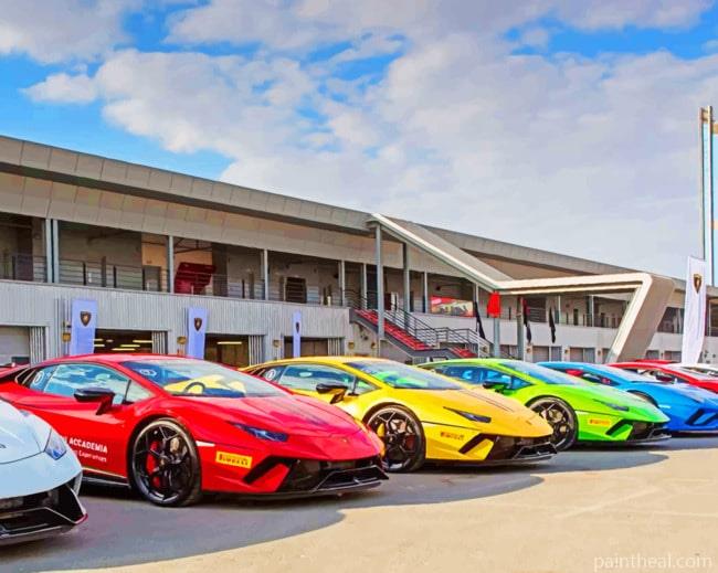 Colorful Lamborghinis Painting By Numbers Kits