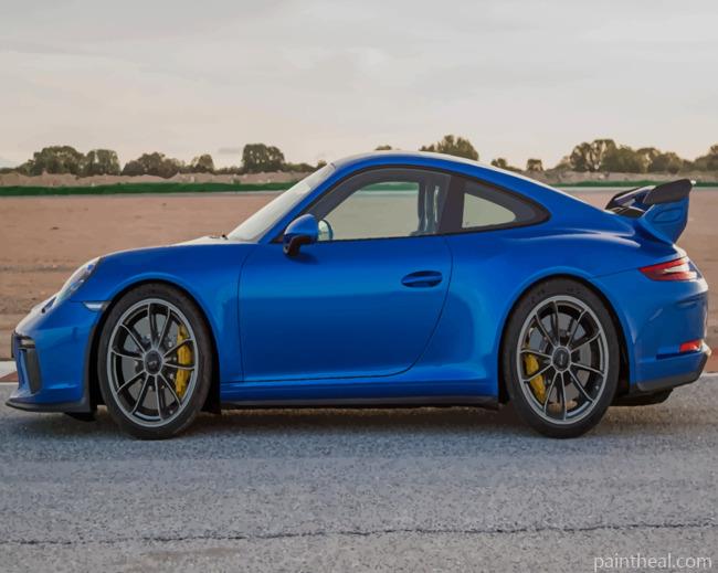 Blue Porsche 911 Car Painting By Numbers Kits