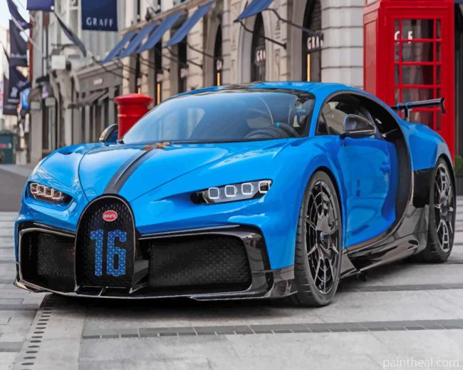 Bugatti Chiron Pur Sport Painting By Numbers Kits