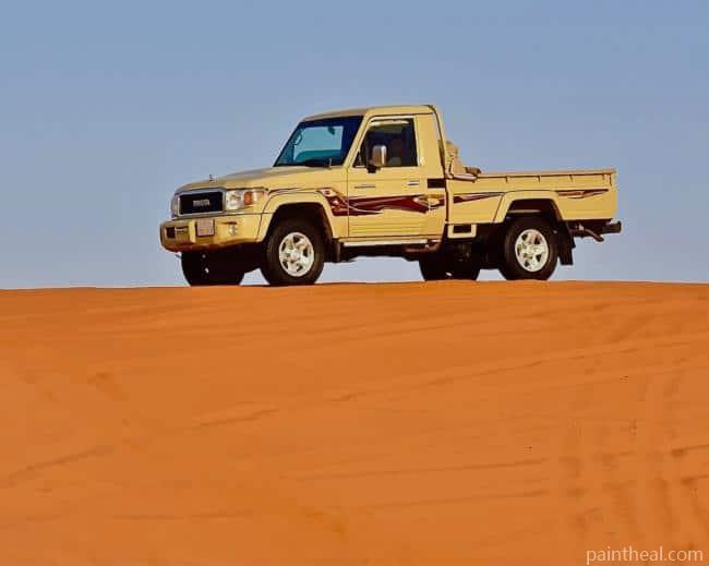 Pick Up Truck On The Desert Painting By Numbers Kits