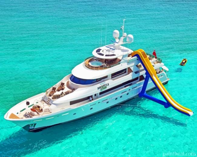 Yacht With Slide Painting By Numbers Kits