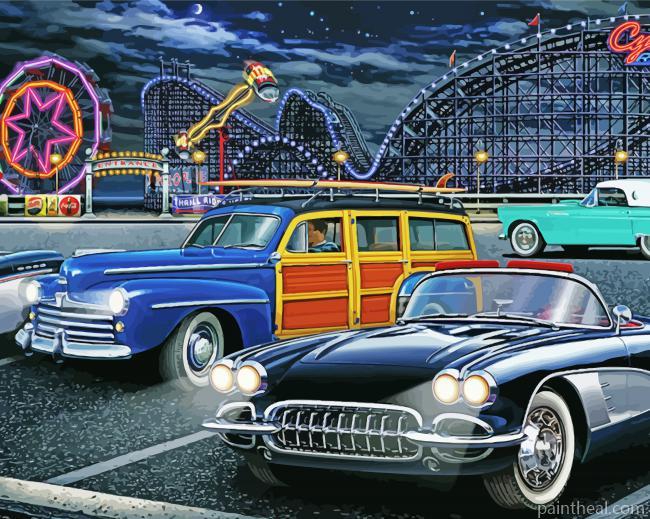 Diner And Cars Painting By Numbers Kits