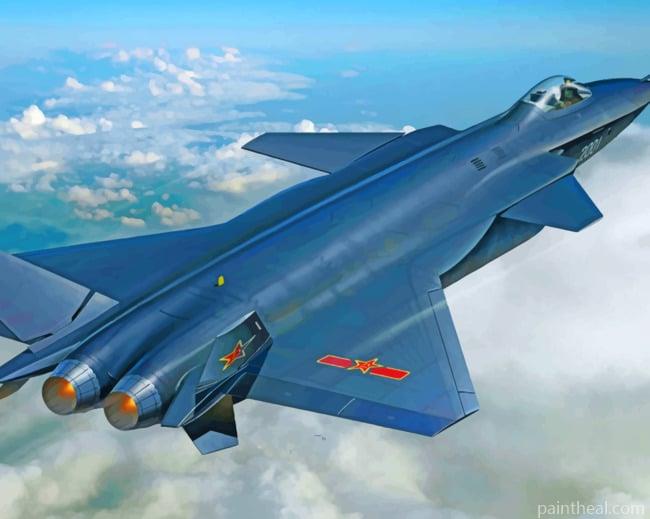 Shenyang j 20 Aircraft Painting By Numbers Kits