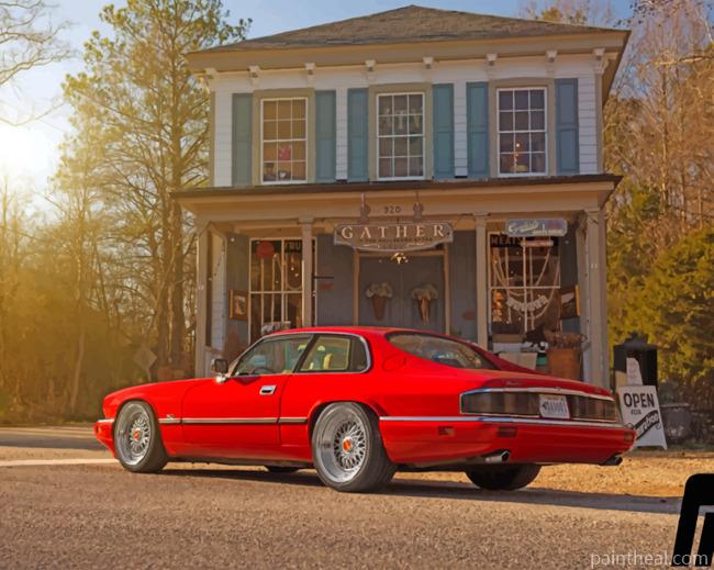 Red Jaguar Xjs Painting By Numbers Kits