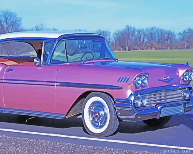 1958 Chevy Bel Air Painting By Numbers Kits