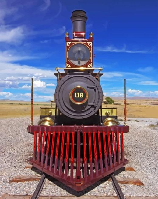 Steam Locomotive Painting By Numbers Kits
