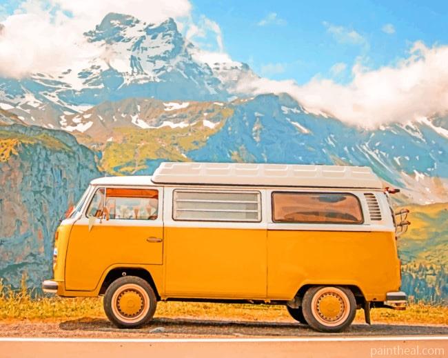 Yellow Camp Van Painting By Numbers Kits