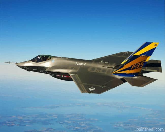F35 Fighter Jet Painting By Numbers Kits