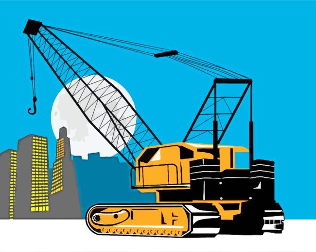 Construction Crane Painting By Numbers Kits