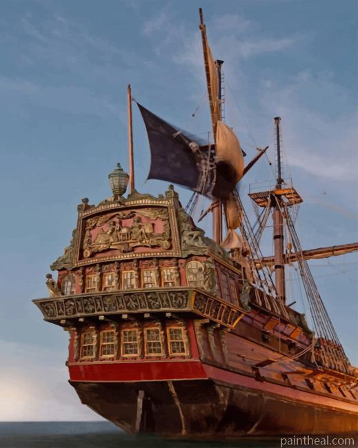 Black Sails Ship Painting By Numbers Kits