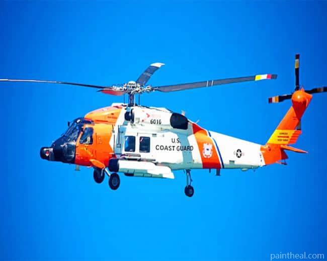 Coast Guard Helicopter Painting By Numbers Kits