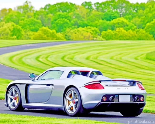 Porsche Carrera Gt Silver Painting By Numbers Kits