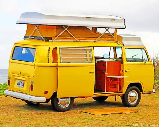 Yellow Travel Van Painting By Numbers Kits