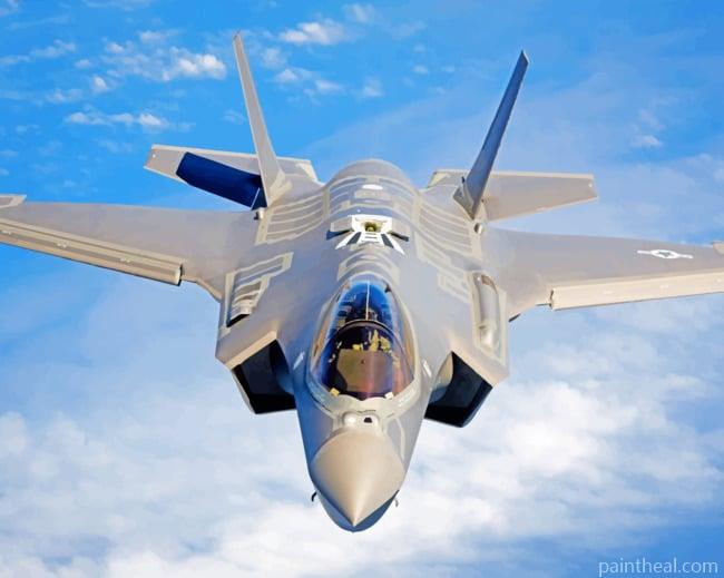 Military Fighter Jet Painting By Numbers Kits