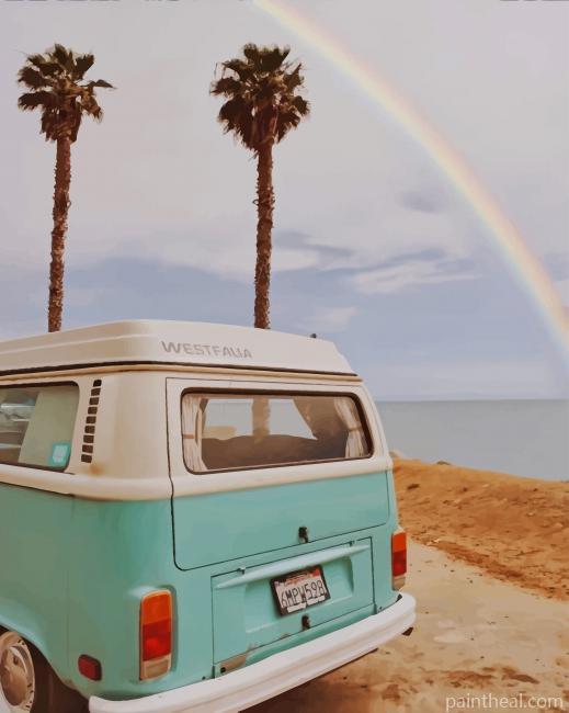 Van In The Beach Painting By Numbers Kits