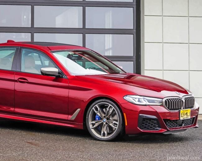 Red Bmw M550i Xdrive Painting By Numbers Kits