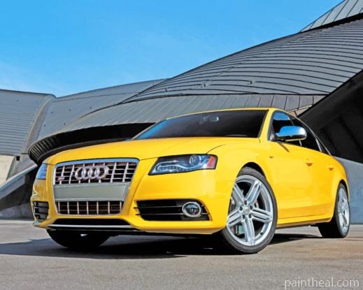 Audi Yellow Metallic Car Painting By Numbers Kits
