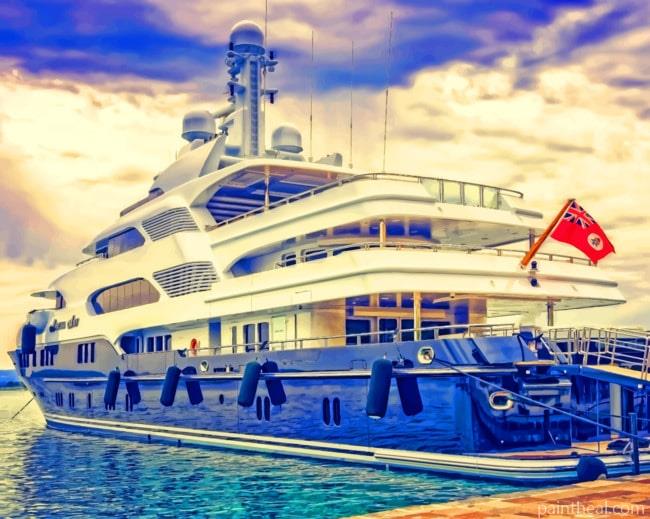 Luxury Yacht Painting By Numbers Kits