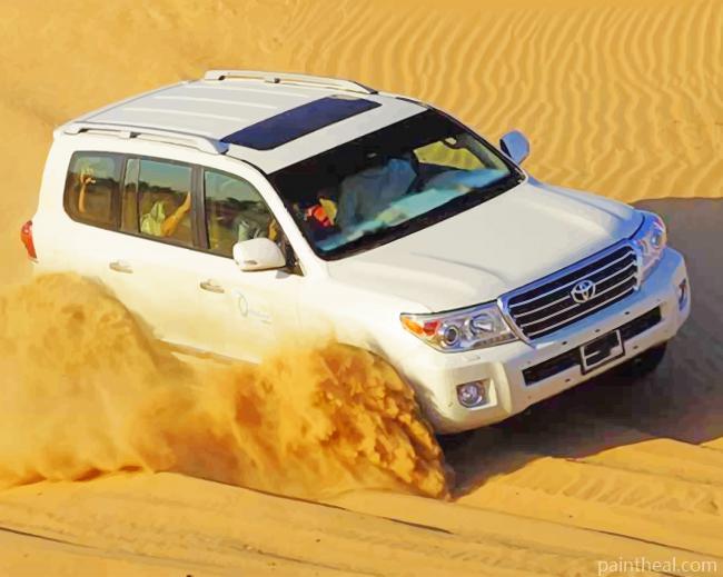 Dubai Desert Safari Car Painting By Numbers Kits