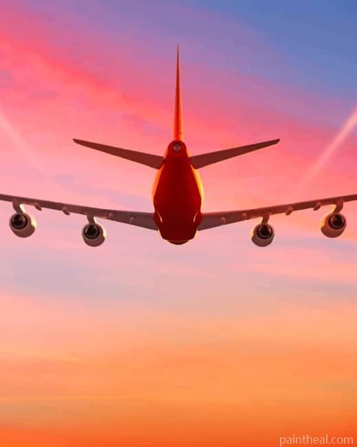 Plane In The Sky Painting By Numbers Kits