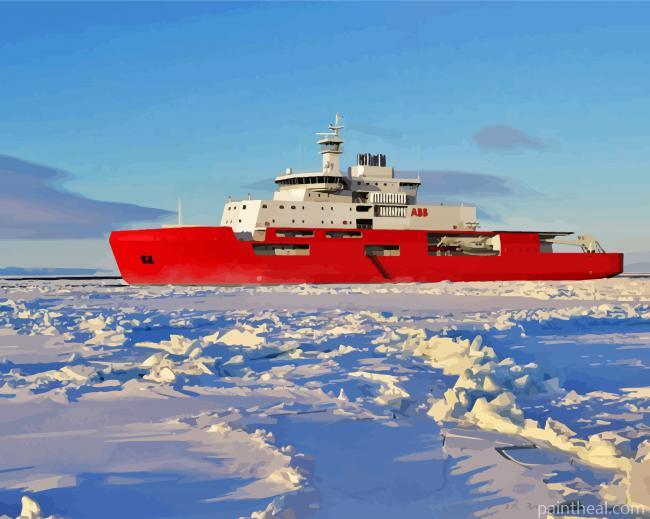 Cool Coast Guard Ship Painting By Numbers Kits