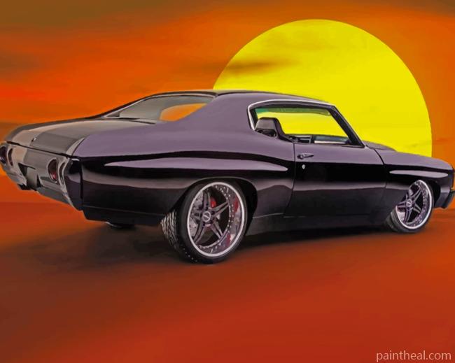 Aesthetic Black Car Painting By Numbers Kits