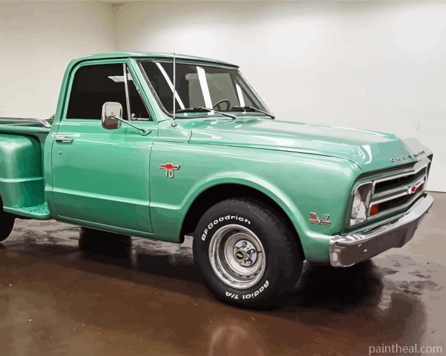 Truck 1967 Chevy Stepside Painting By Numbers Kits