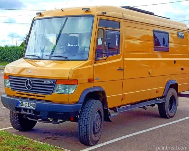 Yellow Mercedes Truck Painting By Numbers Kits