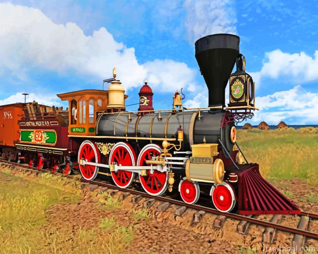 Buffalo Steam Train Painting By Numbers Kits