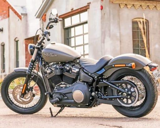 Harley Davidson Parked Painting By Numbers Kits