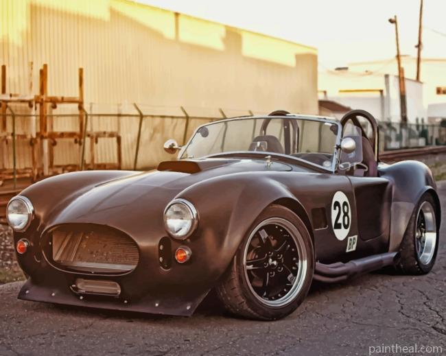 Vintage Street Car Shelby Cobra Painting By Numbers Kits