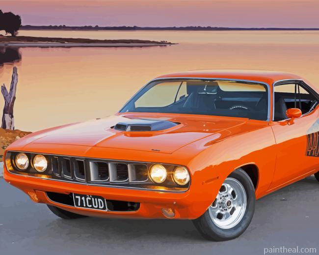 Dodge Barracuda Classic Car Painting By Numbers Kits