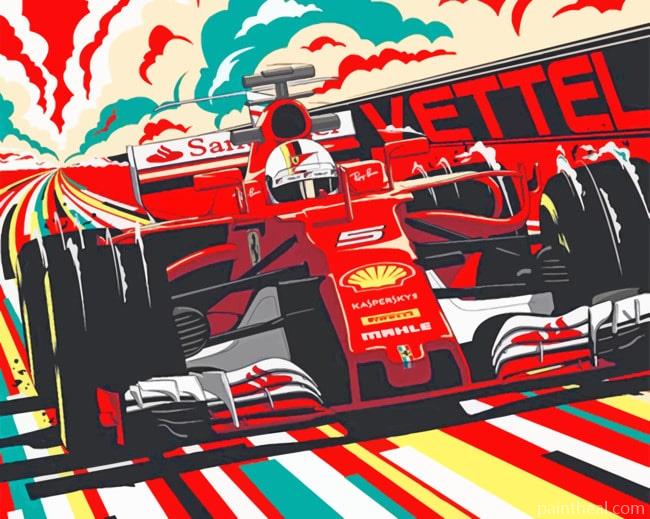 Ferrari Vettel Painting By Numbers Kits