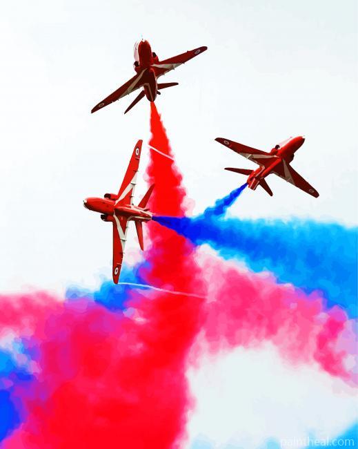 Festival Of Flight Red Arrows Painting By Numbers Kits