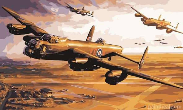 Avro Lancaster Painting By Numbers Kits